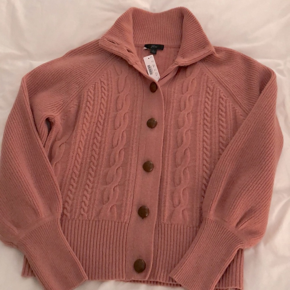 J Crew Balloon Sleeve Cardigan